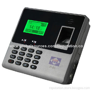 Fingerprint Time Recorder with U-disk Communication, 1,024-print Password Capacity